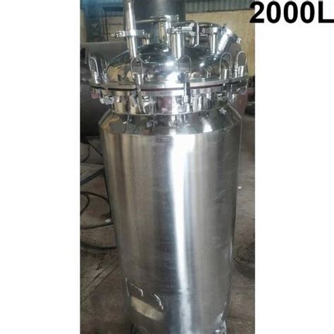 L Stainless Steel Jacketed Vessel Capacity Liters At Rs