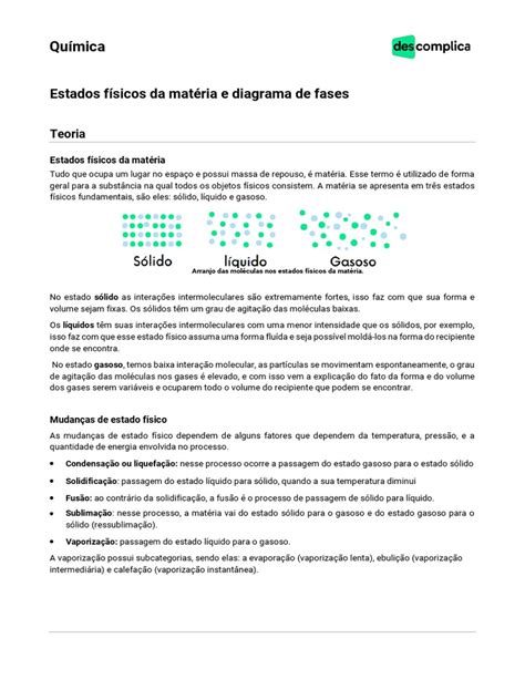 Química-Estados Físicos Da Matéria e Diagrama de Fases-15-03-2022 ...