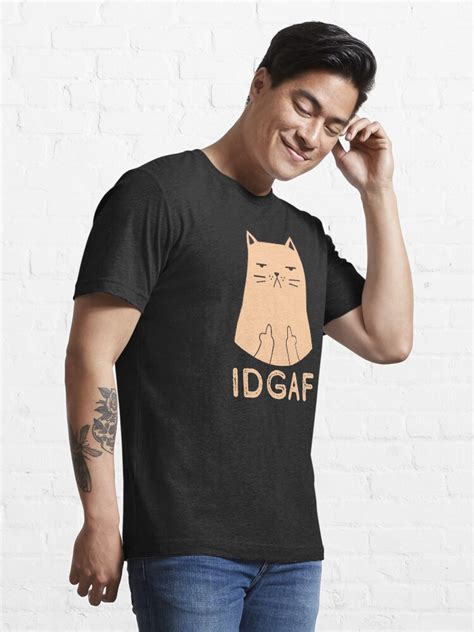 Flipping Off Cat An Illustrated Design Of A Cat Giving The Middle Finger Idgaf Available