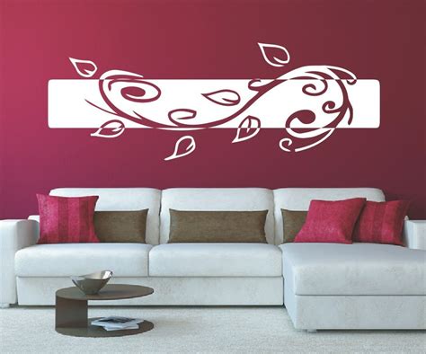 Wandtattoo Banner Wandbanner mit Blumen Blüten 37