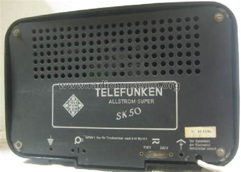 SK50 Radio Telefunken Deutschland TFK, Gesellschaft für, build ...
