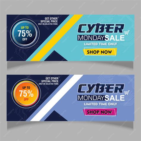 Premium Vector | Modern banner of cyber monday