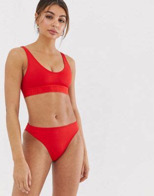 Weekday Scoop Neck Bikini Set Asos