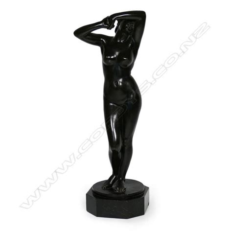 Nude Woman In Repose On Marble Base Early Th Century Figures Groups Sculpture Statuary