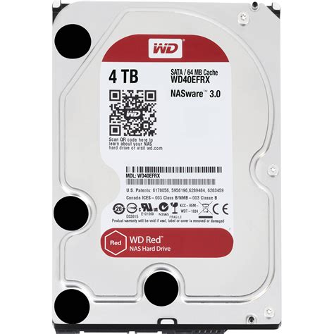 WD 4TB Red 5400 rpm SATA III 3.5" Internal NAS WD40EFRX