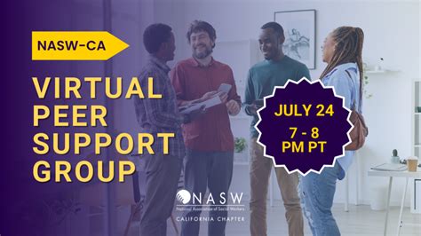 NASW CA Virtual Peer Support Group On July 24 NASWCANEWS ORG