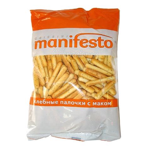 Хлебные палочки Manifesto с маком - калорийность, полезные свойства ...