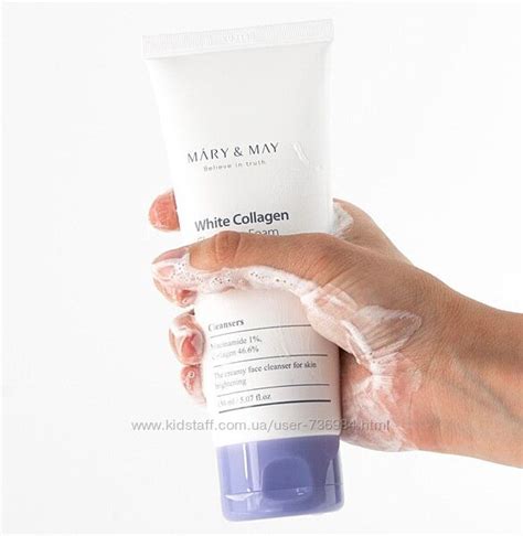 Пенка с коллагеном и ниацинамидом Mary&May White Collagen Cleansing ...