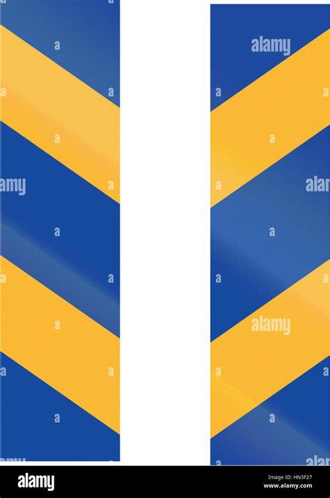 Road Sign Used In Sweden Marking For Sharp Bends Bridge Parapets