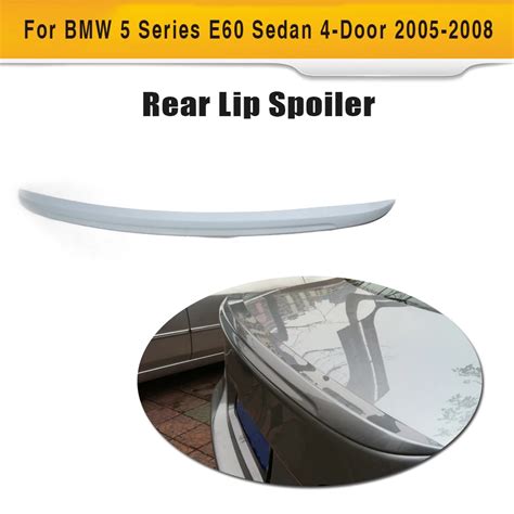 PU Unpainted Grey Primer Car Rear Wings Trunk Lip Spoiler For BMW 5