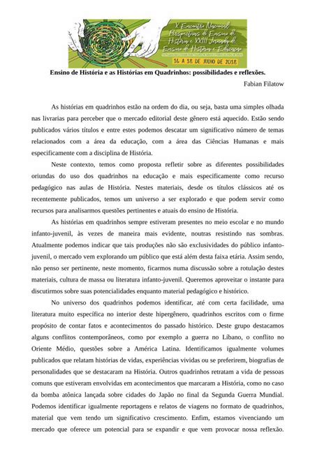 PDF Ensino de História e as Histórias em Quadrinhos preconceito