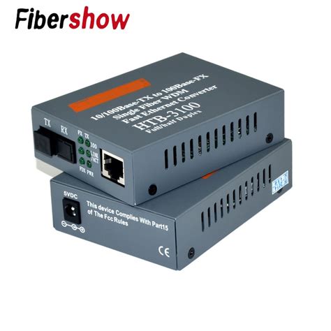 1 paire convertisseur de média HTB 3100 Fiber opti Grandado