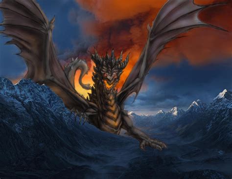 Ancalagon The Black By Pyrrhic Illustration On Deviantart