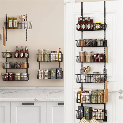 Amazon Olirum Over The Door Pantry Organizer 6 Adjustable Baskets