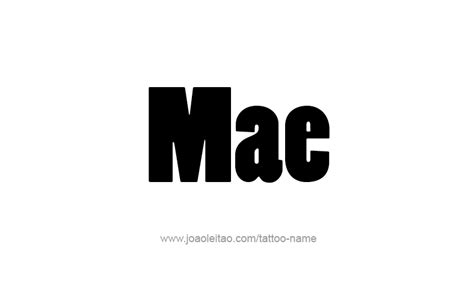 Mae Name Tattoo Designs