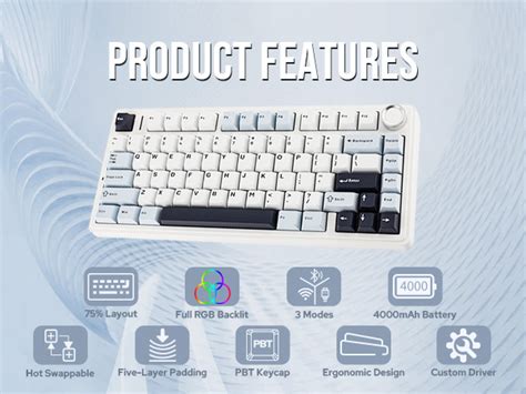 Mua X Aula F Gasket Mechanical Keyboard Wireless Hot Swappable Gaming Keyboard With Five