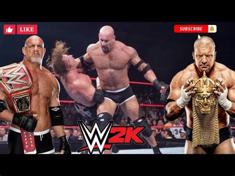 Goldberg Vs Triple H Full Match WWE 2K23 YouTube