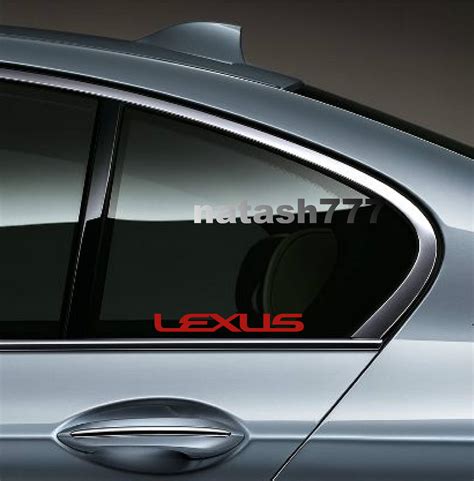 2 Lexus Sport Racing Decal Sticker Emblem Logo Red Ebay