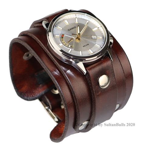 Echte Lederen Horlogeband Heren Horloge Band Eerste Klas Etsy