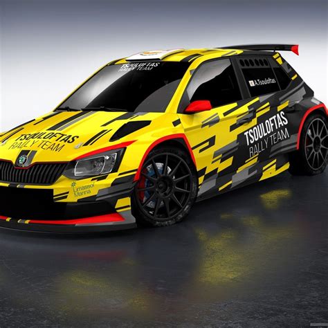 rally car graphic design  skoda fabia   azores rally