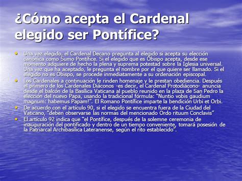 LA ELECCIÓN DE UN NUEVO PONTÍFICE Constitución Apostólica sobre la