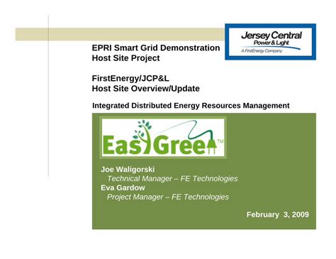 Pdf Epri Smart Grid Demonstration Host Site Project