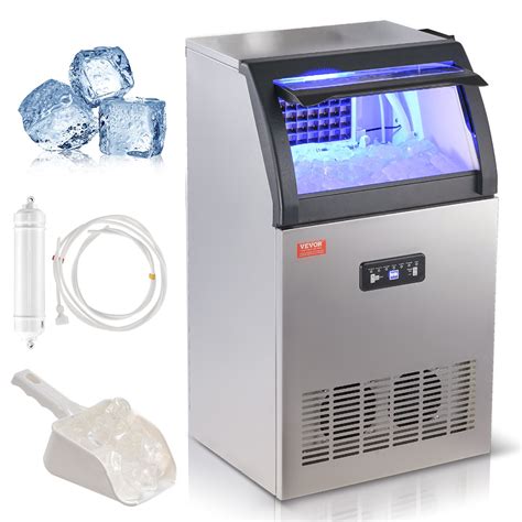 Vevor Commercial Ice Maker 130lbs24h Ice Maker Machine 55 Ice Cubes