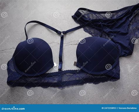 Lace Blue Lingerie Set Stock Image Image Of Panty Dressing 247225893