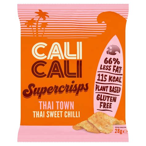 Cali Cali Supercrisps Thai Town Thai Sweet Chilli 28g | Sharing Crisps