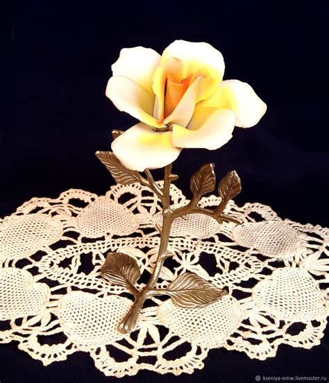 Винтаж: Жёлтая РОЗА Фарфор Ручная работа Capodimonte Италия купить в ...