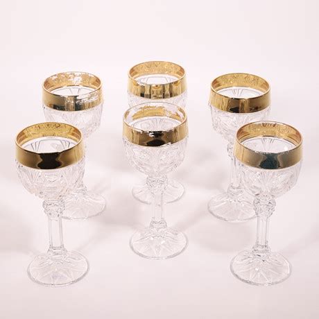 Upps Ttning Av Sex Tyska Kristallglas Amaris Talet Glas Serviser Auctionet