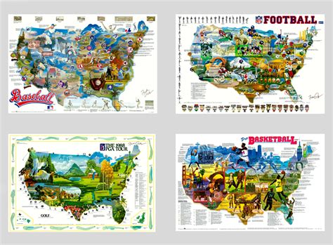 Untited States Map Baseball
