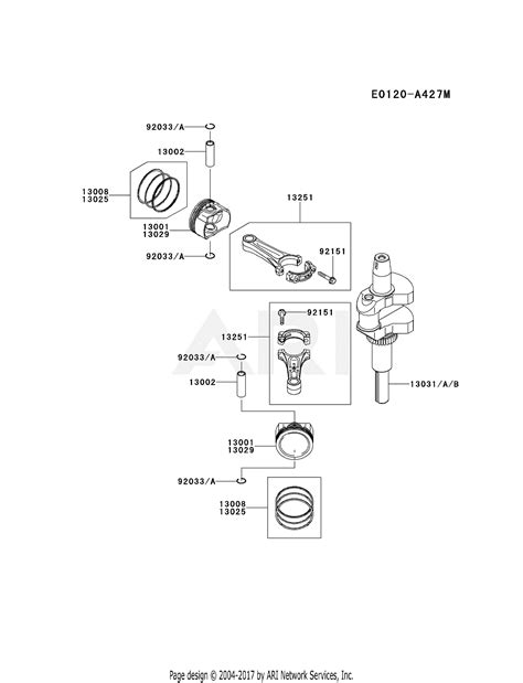 Kawasaki Fs541v Cs16 4 Stroke Engine Fs541v Parts Diagram For Piston