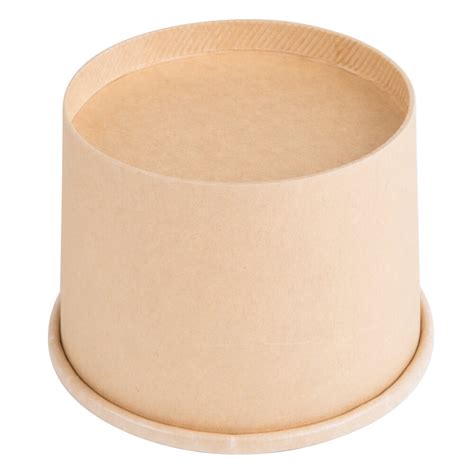 Ecochoice Oz Kraft Compostable Paper Soup Hot Food Cup With Vented Lid Pack