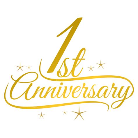 1st Anniversary Creative Golden Tag Design 1st Anniversary Anniversay