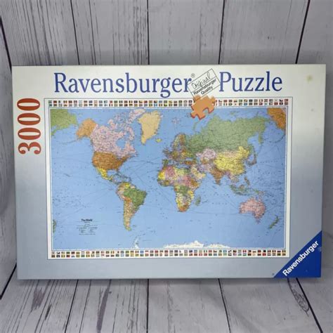 RAVENSBURGER PUZZLE 3000 piece Puzzle World Political Map 1999 - NO ...