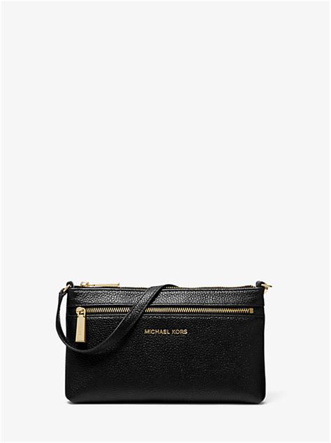 Jet Set Large Pebbled Leather Wristlet Michael Kors