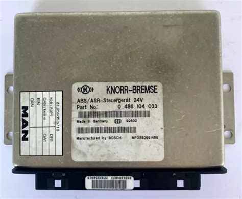 KNORR BREMSE ABS ASR ELEKTRONIK Steuergerät 24V MAN 81 25935 6710 0486