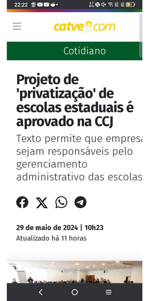 O Projeto De Privatização Das Escolas Est No Paraná Foi Aprovado Mais