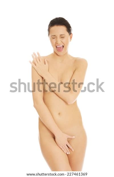 Naked Woman Covering Herself Her Hands Stock Photo 227461369 Shutterstock