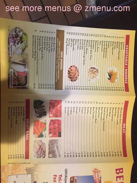 Menu At Bei Jing Hot Pot Asian Cuisine Restaurant Fairbanks