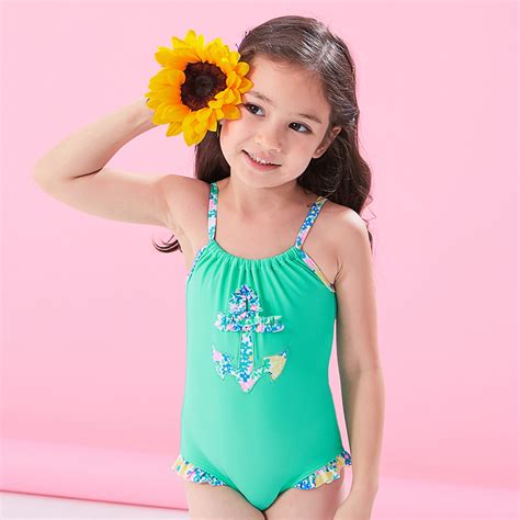 Los recién llegados una sola pieza Kid Bikini Niñas trajes de baño Trajes de Baño lindo rizó