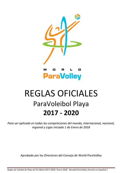 Pdf Reglas Oficiales Paravolley Pan Am Dokumen Tips