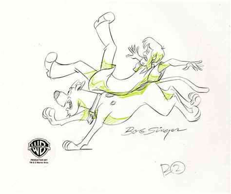 Scooby-Doo Original Production Drawing: Scooby and Shaggy – Clampett Studio