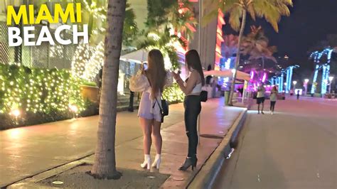 4k Miami Beach Night Walk South Beach Ocean Drive Night Life Miami Fl