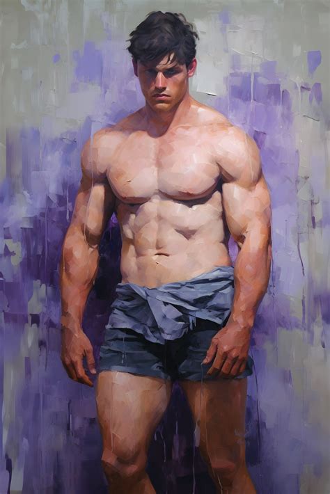 Impressionistic Painting Gay Art Male Painting Male Portrait Etsy