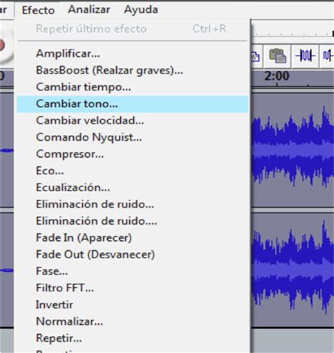 Cómo cambiar el tono y el tempo de una canción con Audacity Tutorial