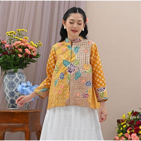 Jual Nona Rara Viva Encim T Baju Kerja Blouse Batik Wanita