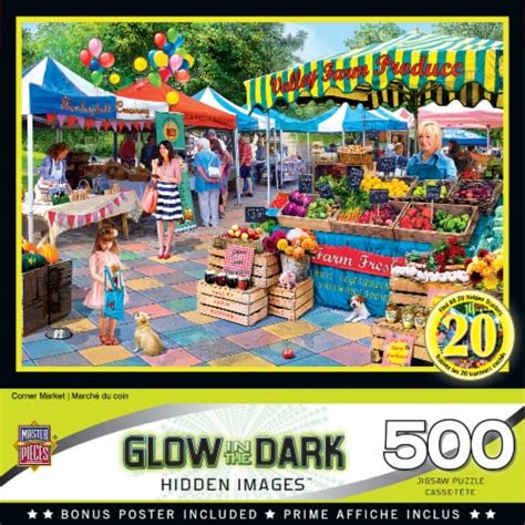 Masterpieces Glow In The Dark Hidden Images Corner Market Jigsaw