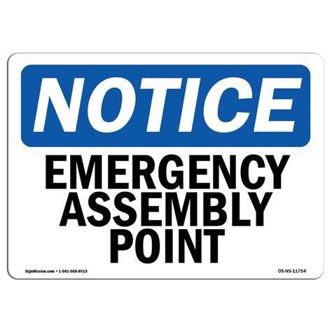 Signmission Osha Notice Emergency Assembly Point Sign Heavy Duty Sign Or Label Wayfair Canada